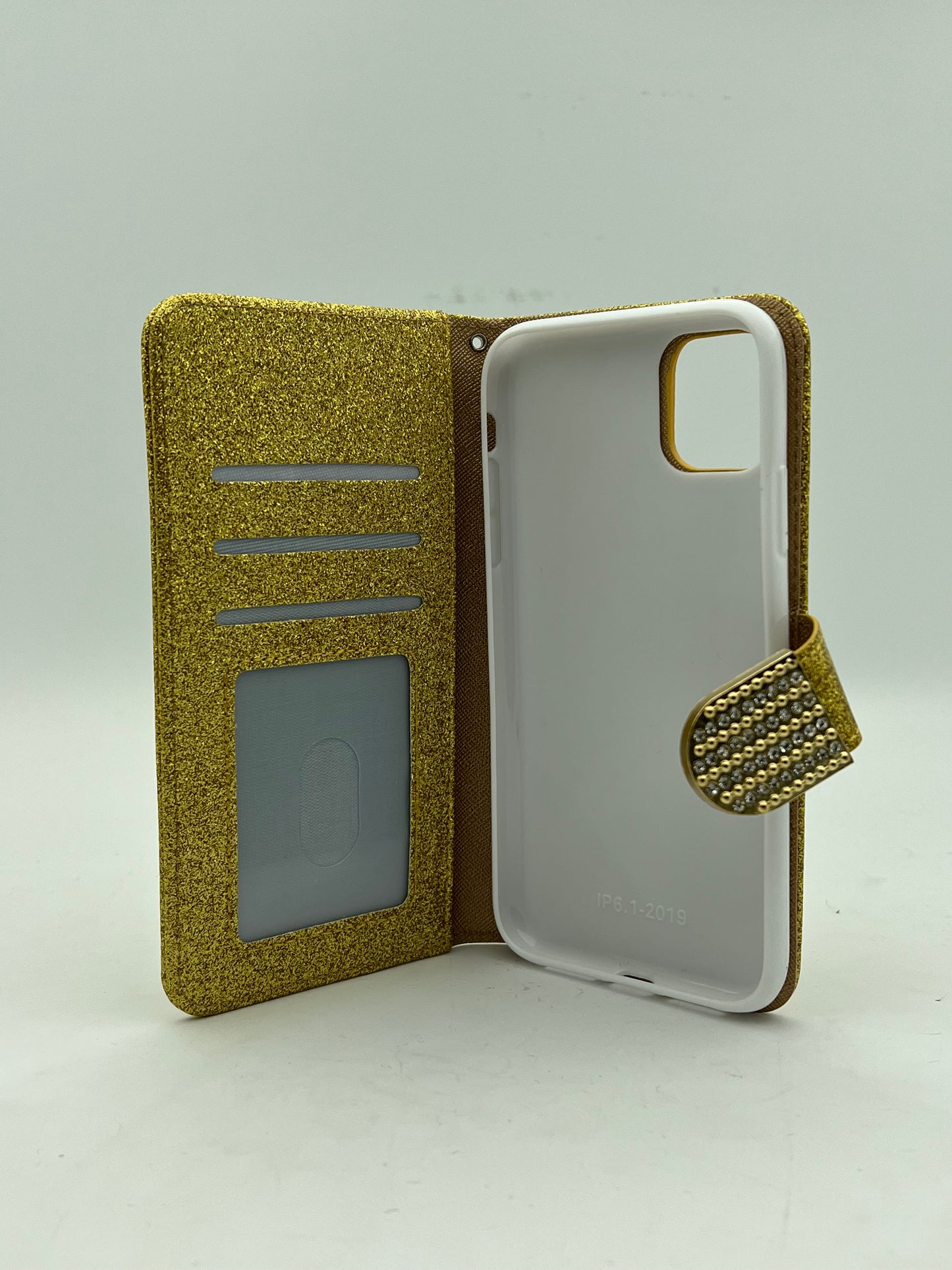 iPhone 11 glitter wallet case