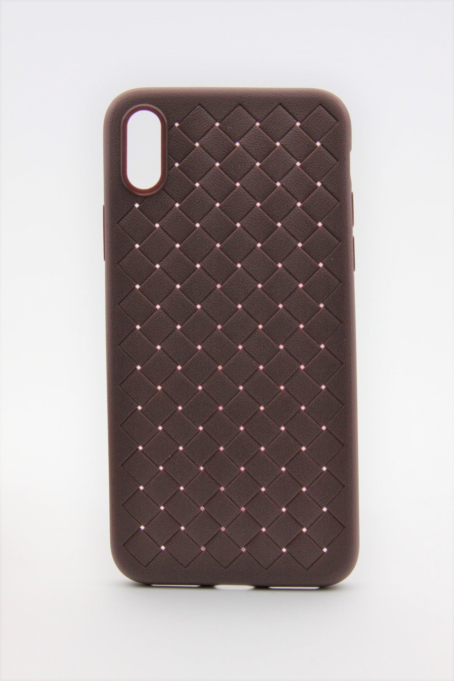 iPhone X/XS Woven Print Case - Brown