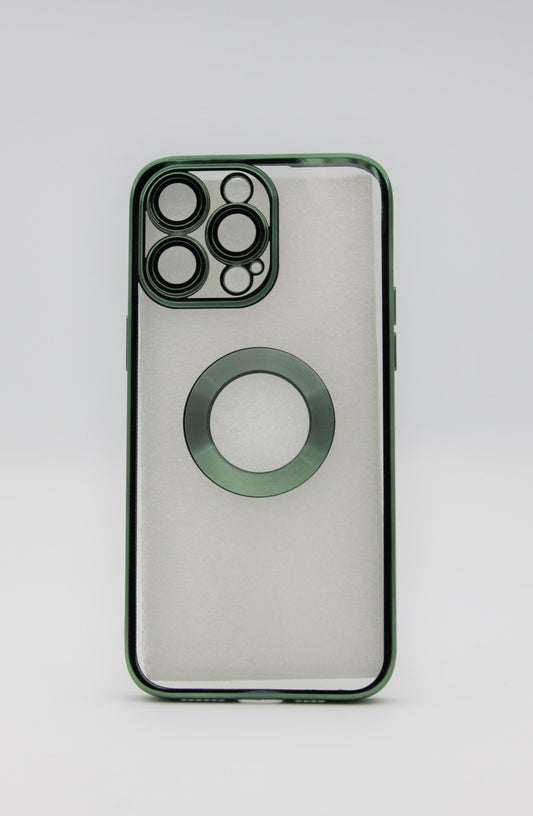 iPhone 14 metallic mag safe case W/ camera protection