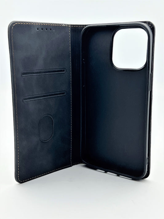 iPhone 14 Pro 6.1 Suede Window Wallet - Black