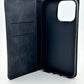 iPhone 14 Pro 6.1 Suede Window Wallet - Blue