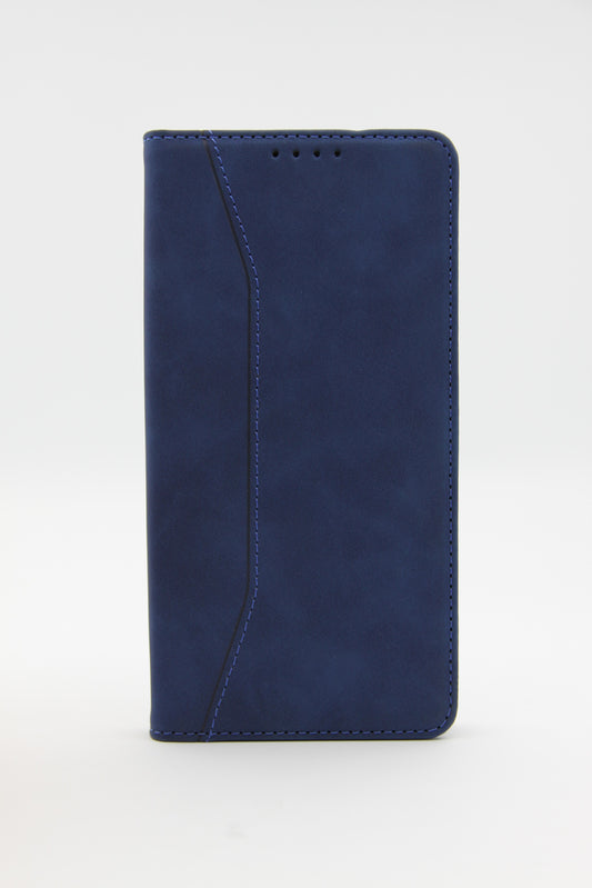 iPhone 14 Pro Max Suede Window Wallet - Blue