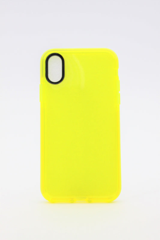 iPhone X/XS Tough Gel Case - Neon Yellow