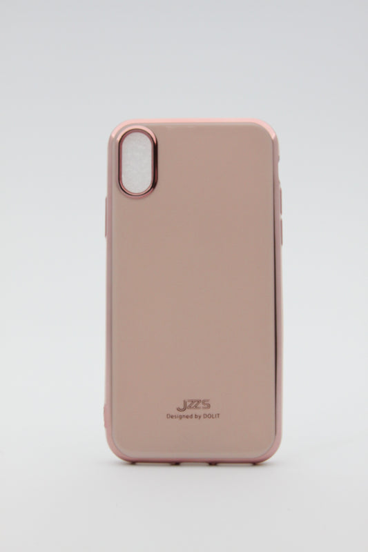 iPhone X/XS Metallic Gel Case - Light Pink