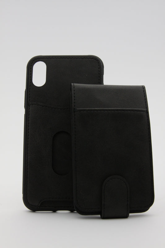 iPhone X/XS Hanman 7 Card Slide Wallet - Black