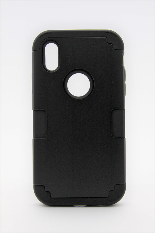 iPhone X/XS Max 3IN1 Rugged Layered Case- Black