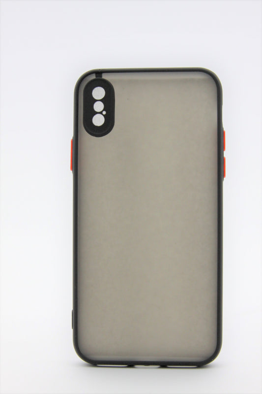 iPhone X/XS Max Tough Matte Rubber Case With Camera Protector