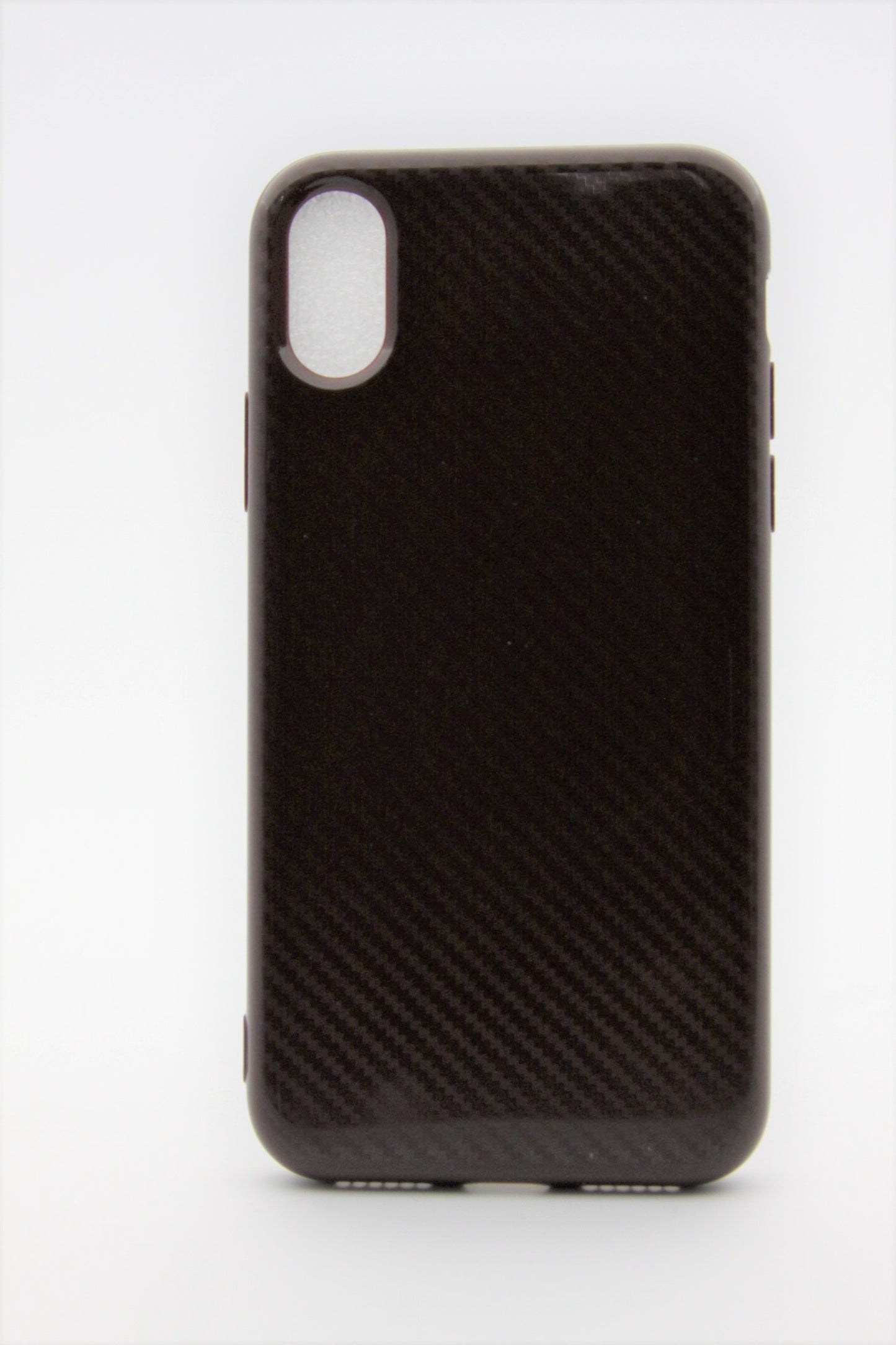 iPhone X/XS  Carbon Fiber Gel Case - Black
